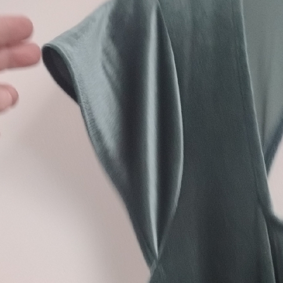 NWT Old Navy Green Velvet Short Sleeve Wide Leg Jumpsuit Whimsigoth Boho - Picture 5 of 13